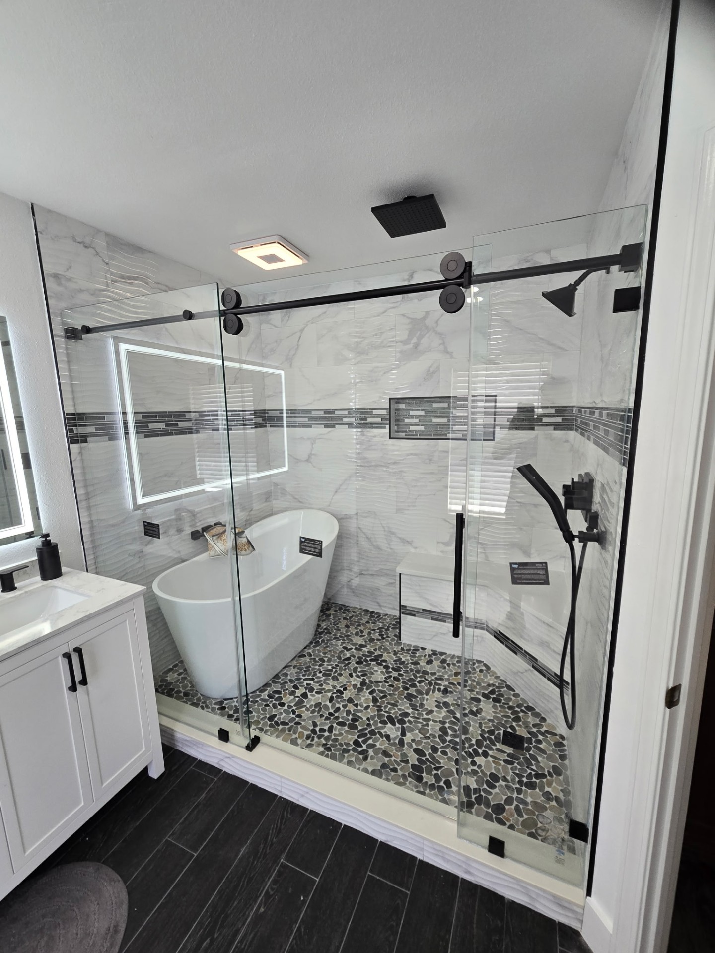 Marble & Glass Wet Room